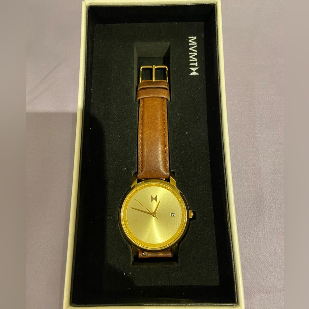 COPY - MVMT Gold and Tan Watch